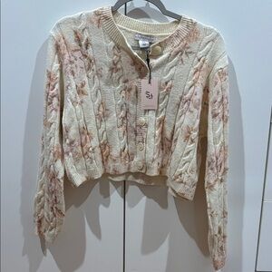 Sincerely Jules Cream Floral Cardigan